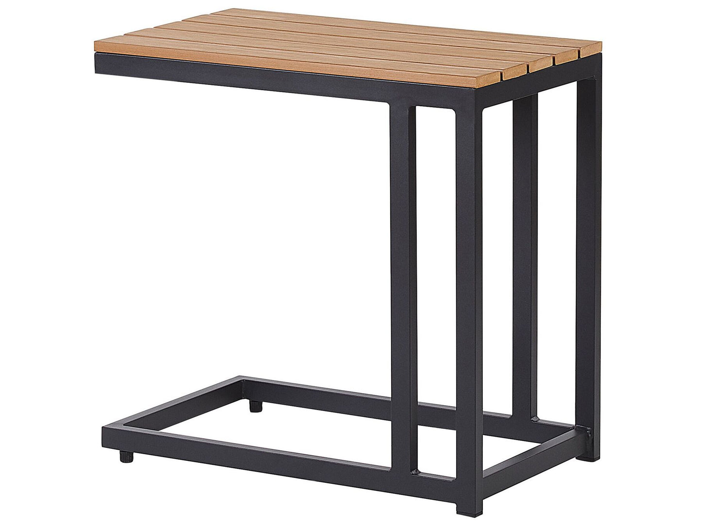 Garden Corner Sofa with Table 5 Seater MESSINA Left Hand Metal Black