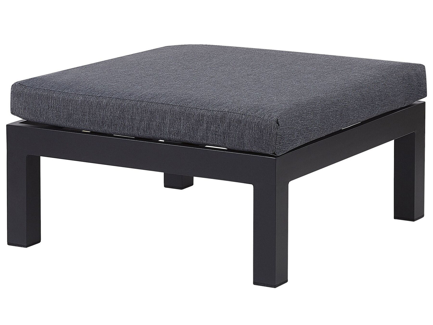 Garden Corner Sofa with Table 5 Seater MESSINA Left Hand Metal Black