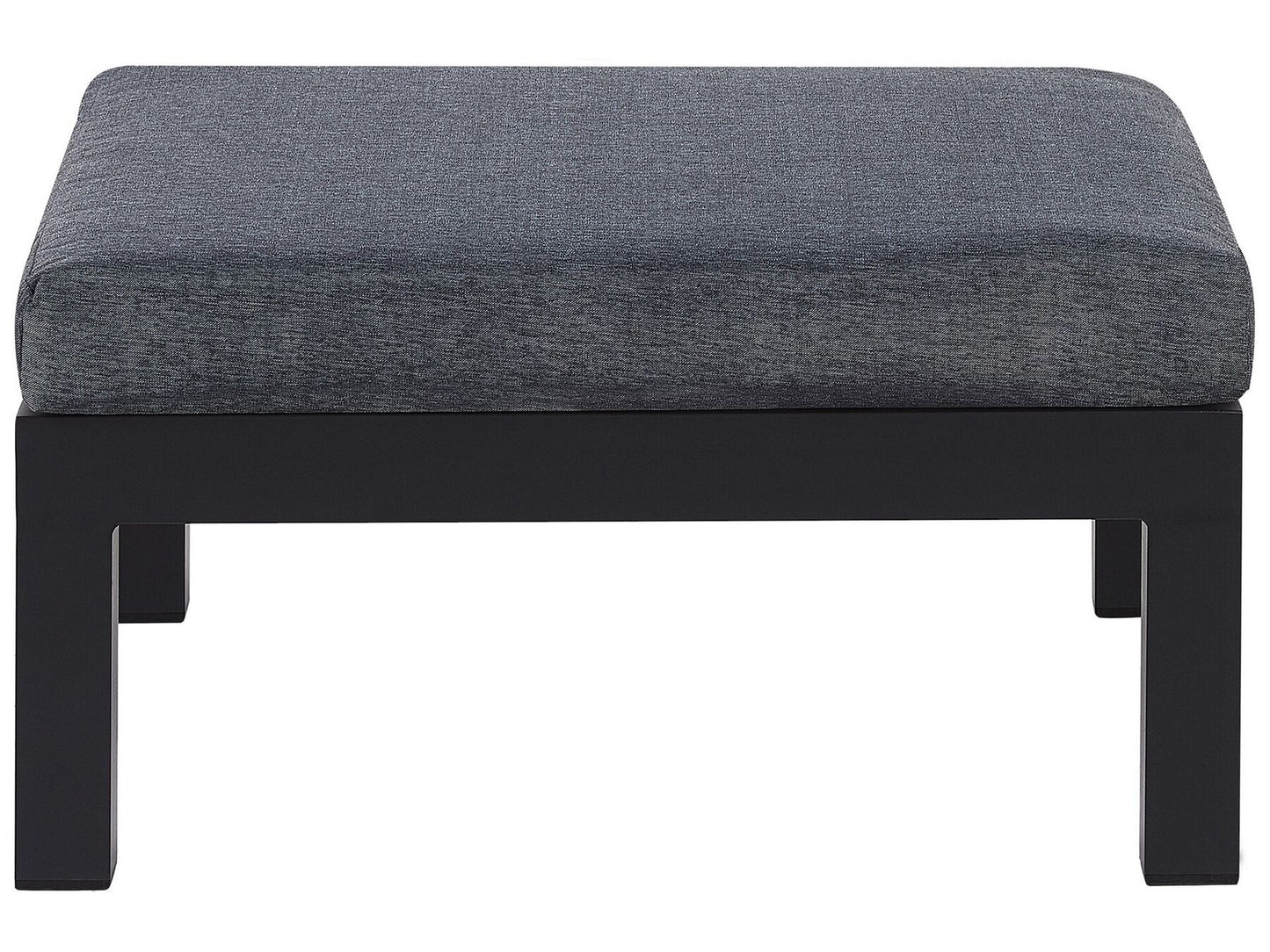 Garden Corner Sofa with Table 5 Seater MESSINA Left Hand Metal Black