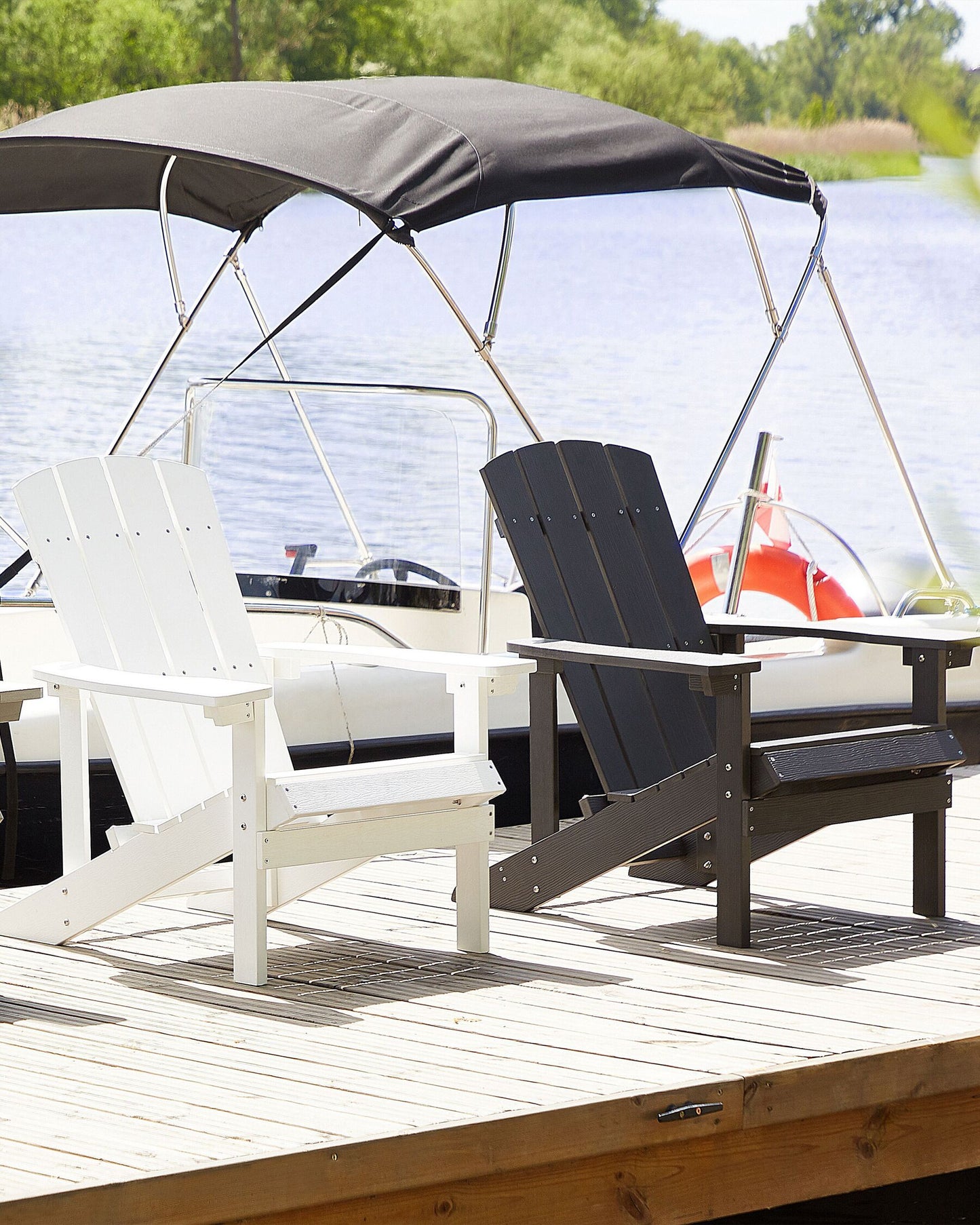 Garden Chair ADIRONDACK Dark Grey
