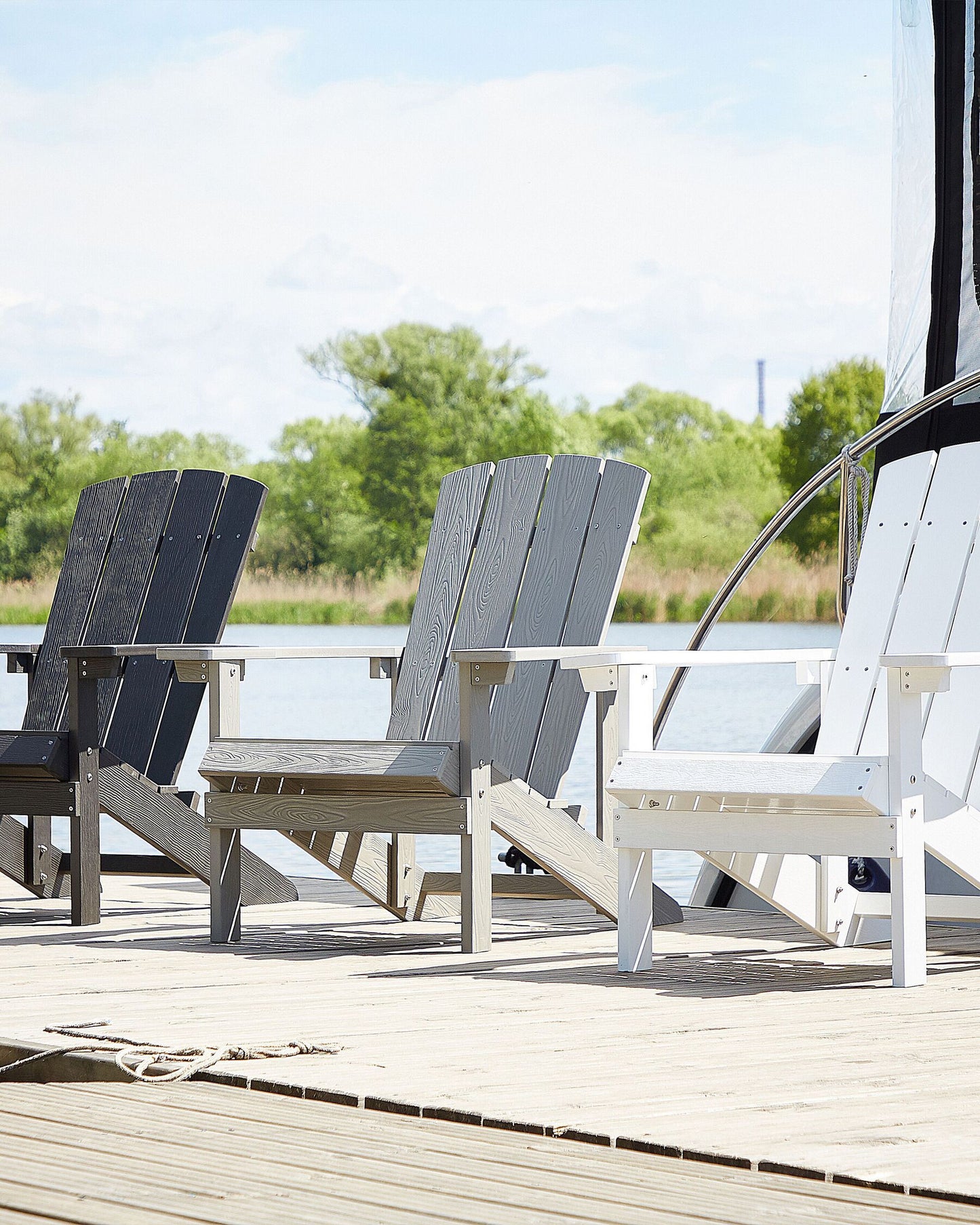 Garden Chair ADIRONDACK Dark Grey