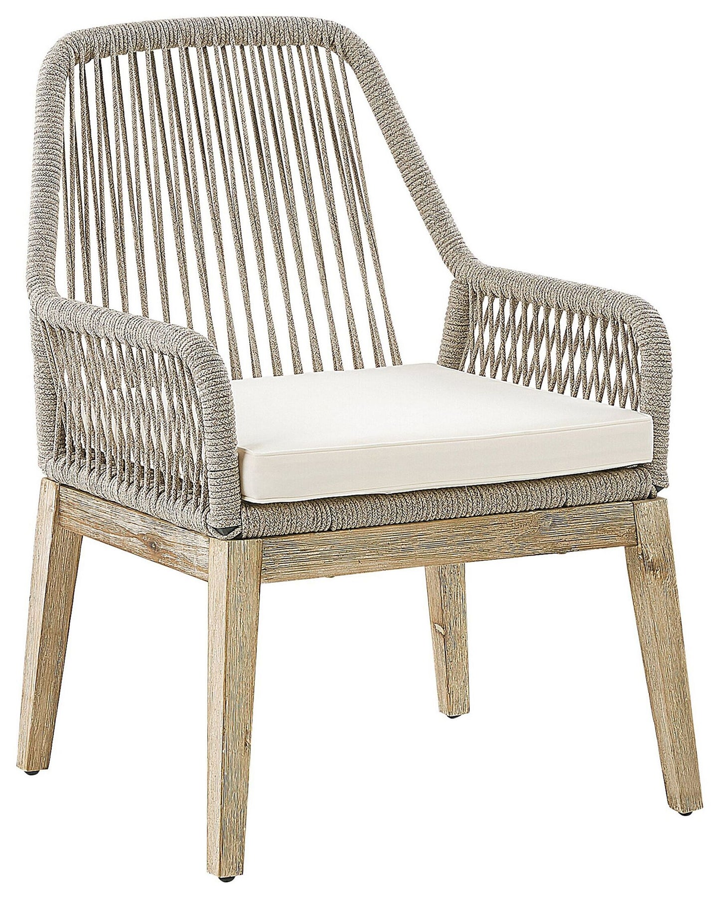 Set of 2 Garden Chairs with Cushions OLBIA Beige