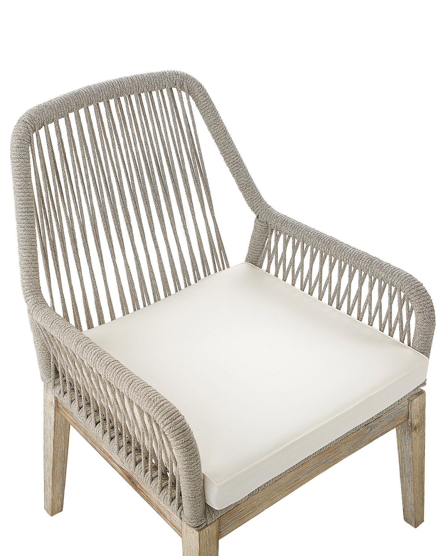 Set of 2 Garden Chairs with Cushions OLBIA Beige