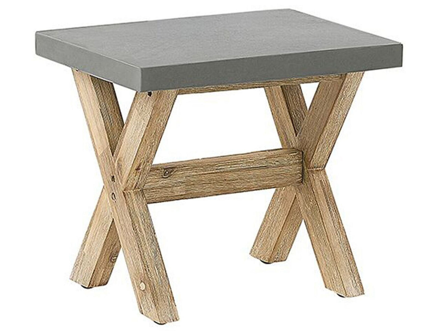 Garden Dining Set with Benches and Stools 8 Seater OLBIA Concrete Grey