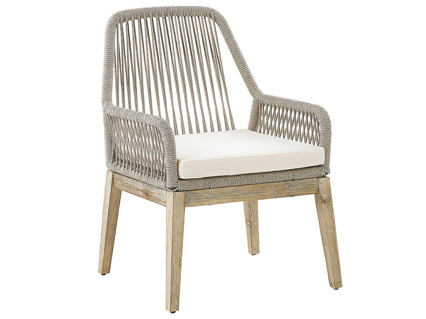 garden dining set 6 seater olbia with cushions concrete beige