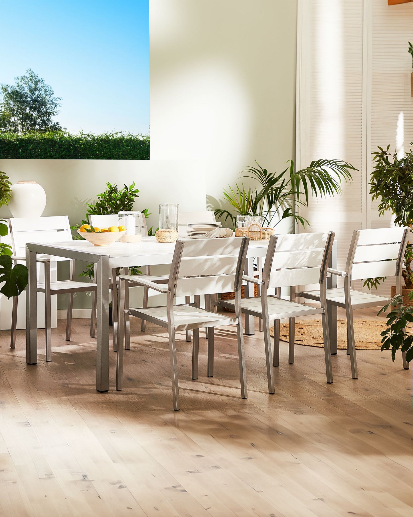 Set of 6 Garden Chairs VERNIO White