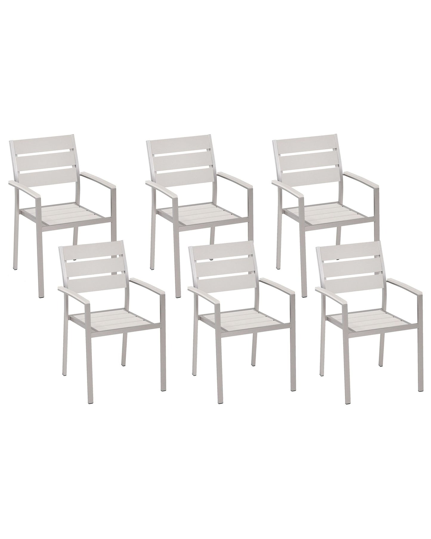 Set of 6 Garden Chairs VERNIO White