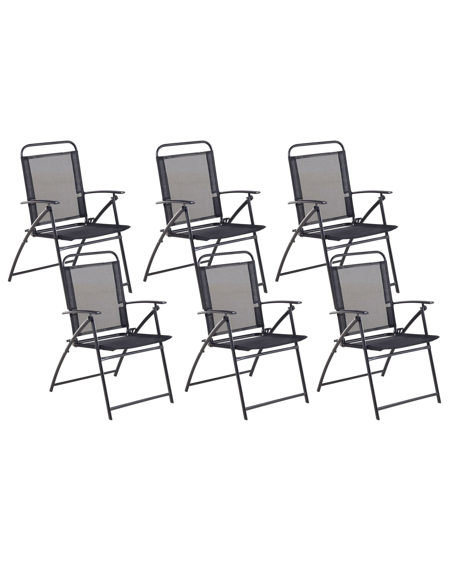 Garden Dining Set 4 Seater LIVO Metal Black