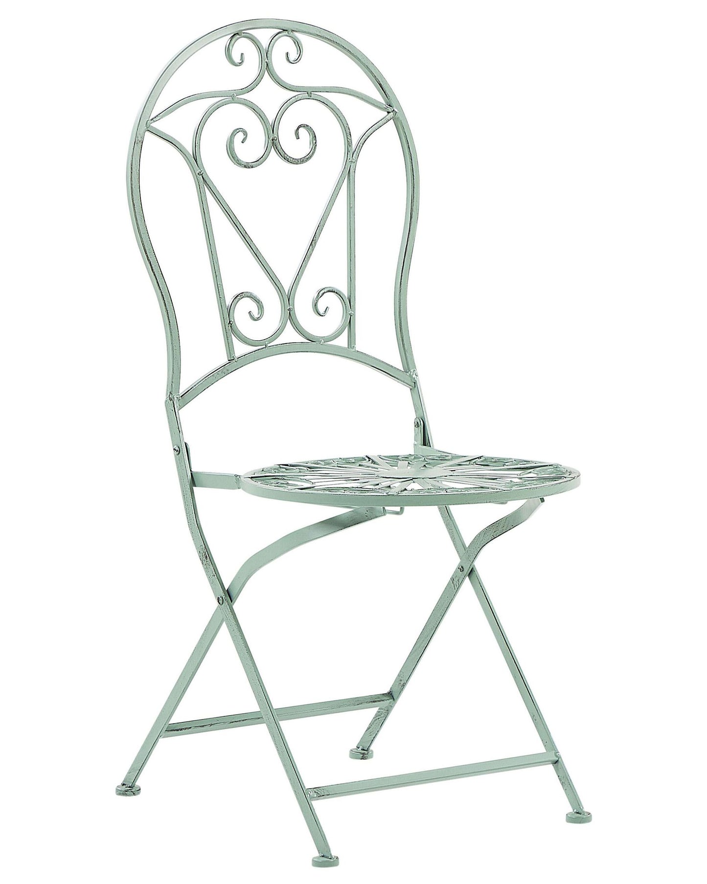 Set of 2 Garden Chairs TRENTO Metal Light Green