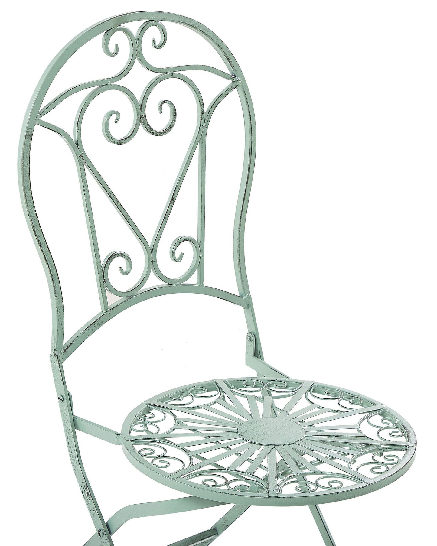 Set of 2 Garden Chairs TRENTO Metal Light Green