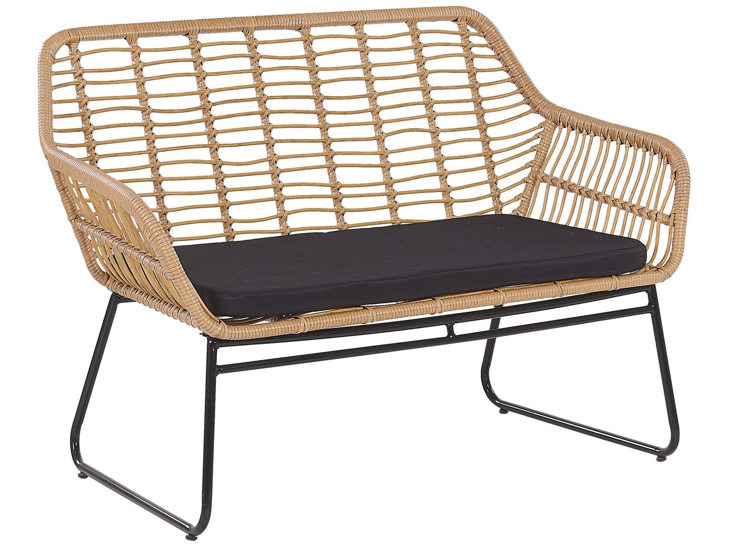 Garden Lounge Set with Table 4 Seater MINORI PE Rattan Beige