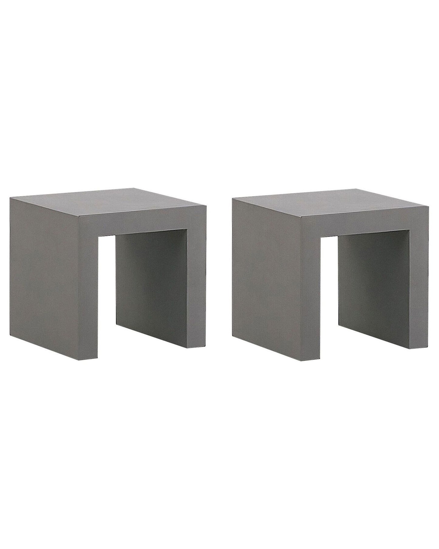 Set of 2 Garden Chairs TARANTO Concrete Grey