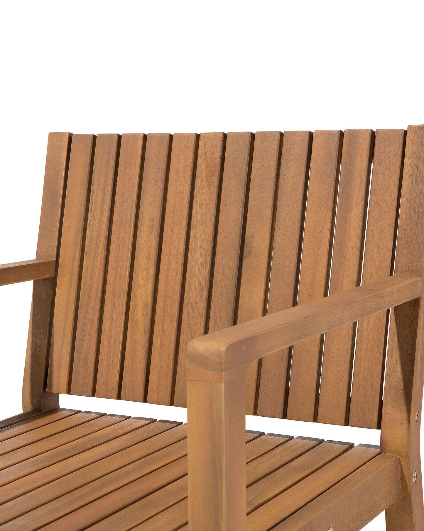 Set of 8 Garden Chairs with Cushions SASSARI Acacia Wood Navy Blue
