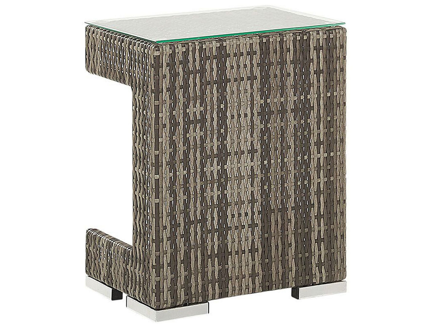 Garden Lounge Set with Table 6 Seater CORTE Modular PE Rattan Dark Brown