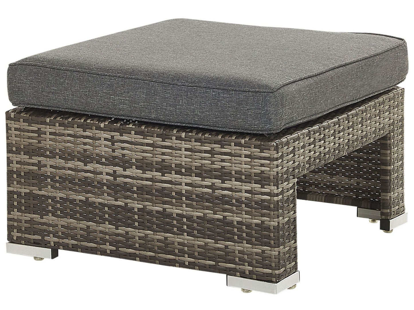 Garden Lounge Set with Table 6 Seater CORTE Modular PE Rattan Dark Brown