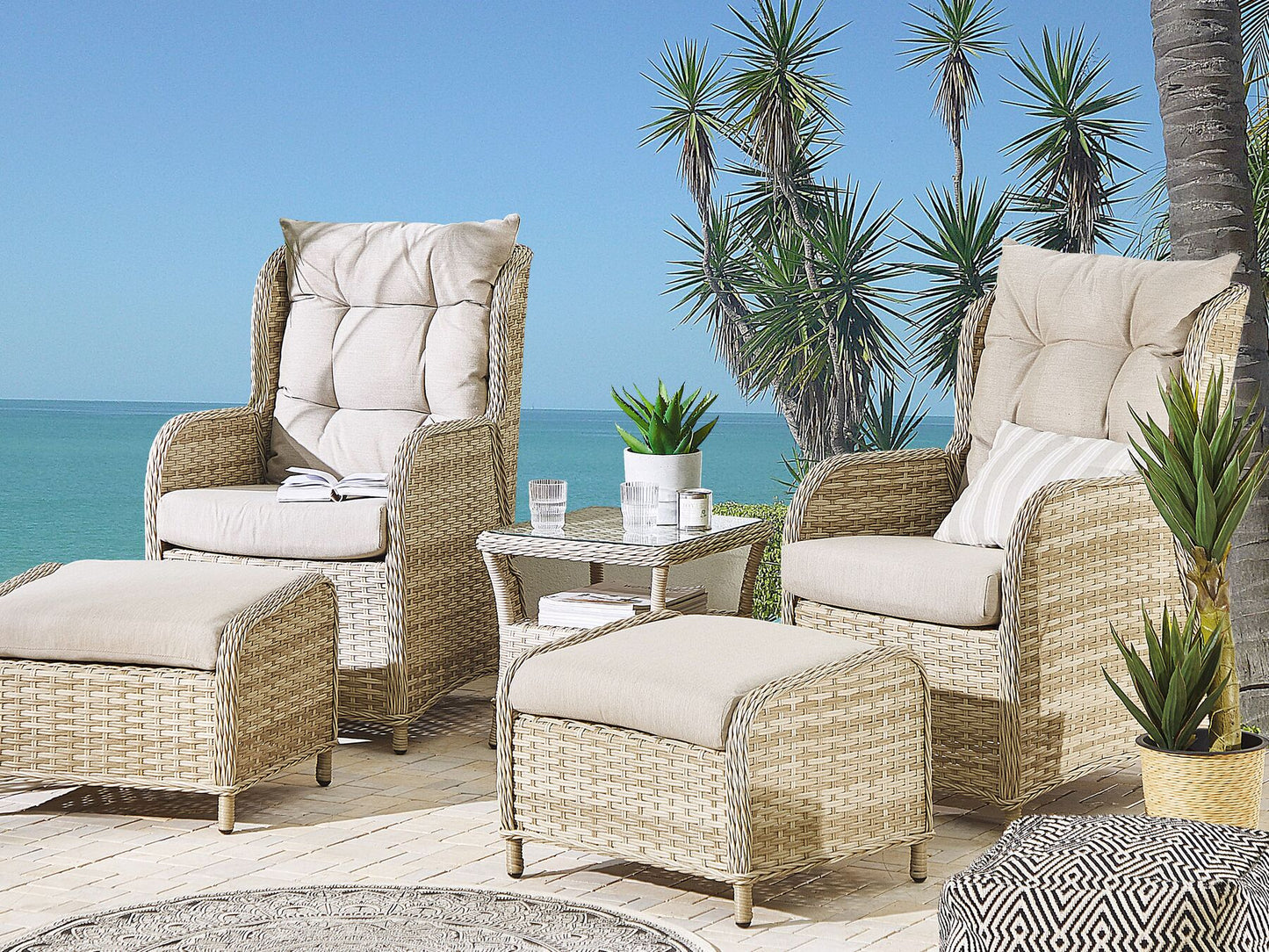 garden sofa 2 seater susua rattan natural