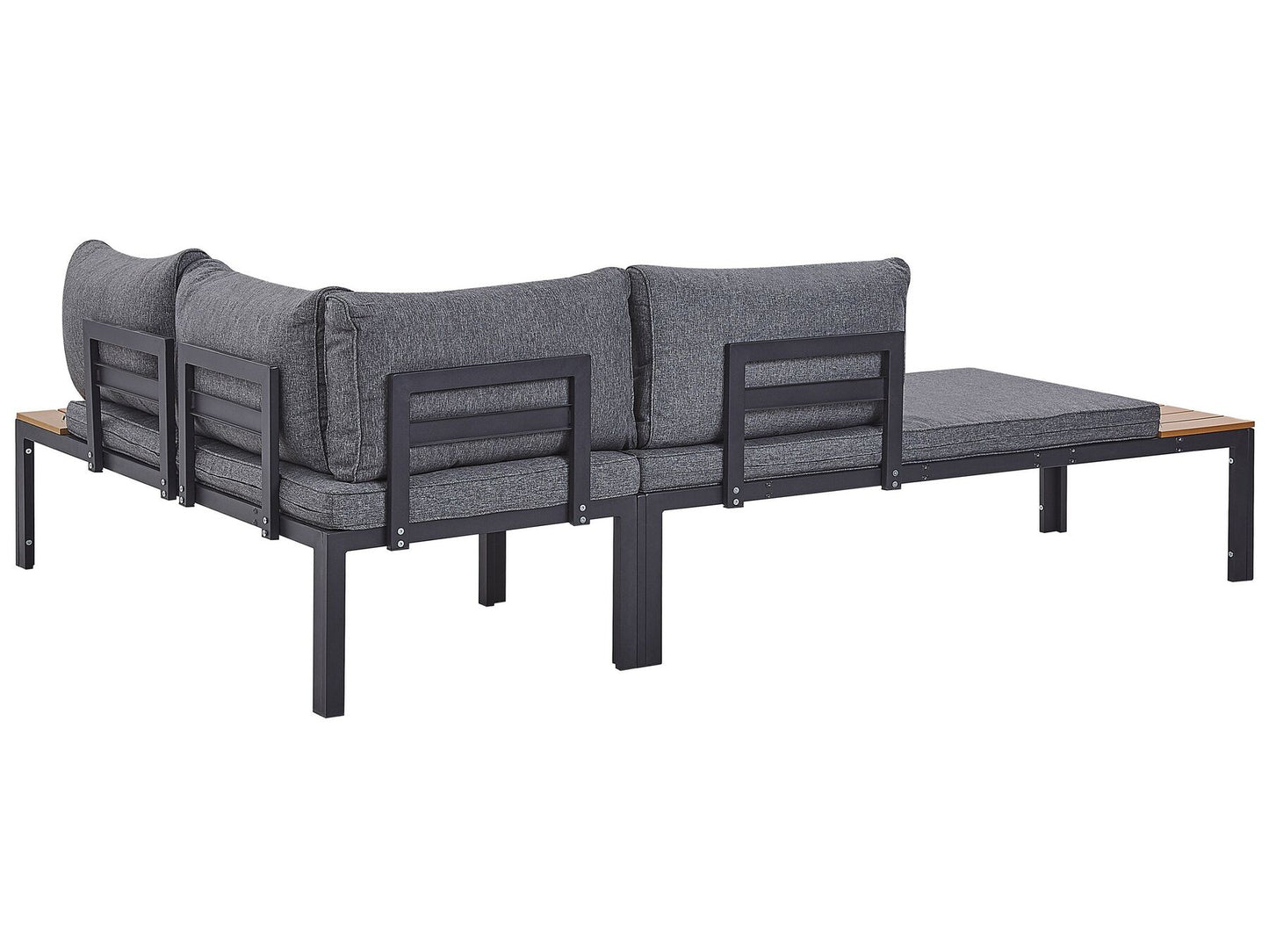 Garden Corner Sofa with Table 4 Seater PIENZA Right Hand Modular Grey