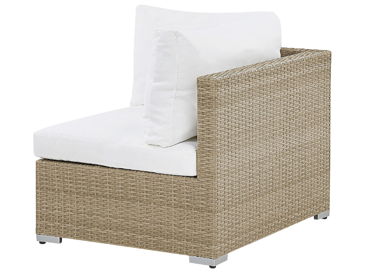 Garden Lounge Set with Table 2 Seater NOTO Modular PE Rattan Light Brown