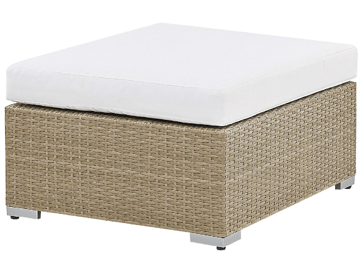 Garden Lounge Set with Table 2 Seater NOTO Modular PE Rattan Light Brown