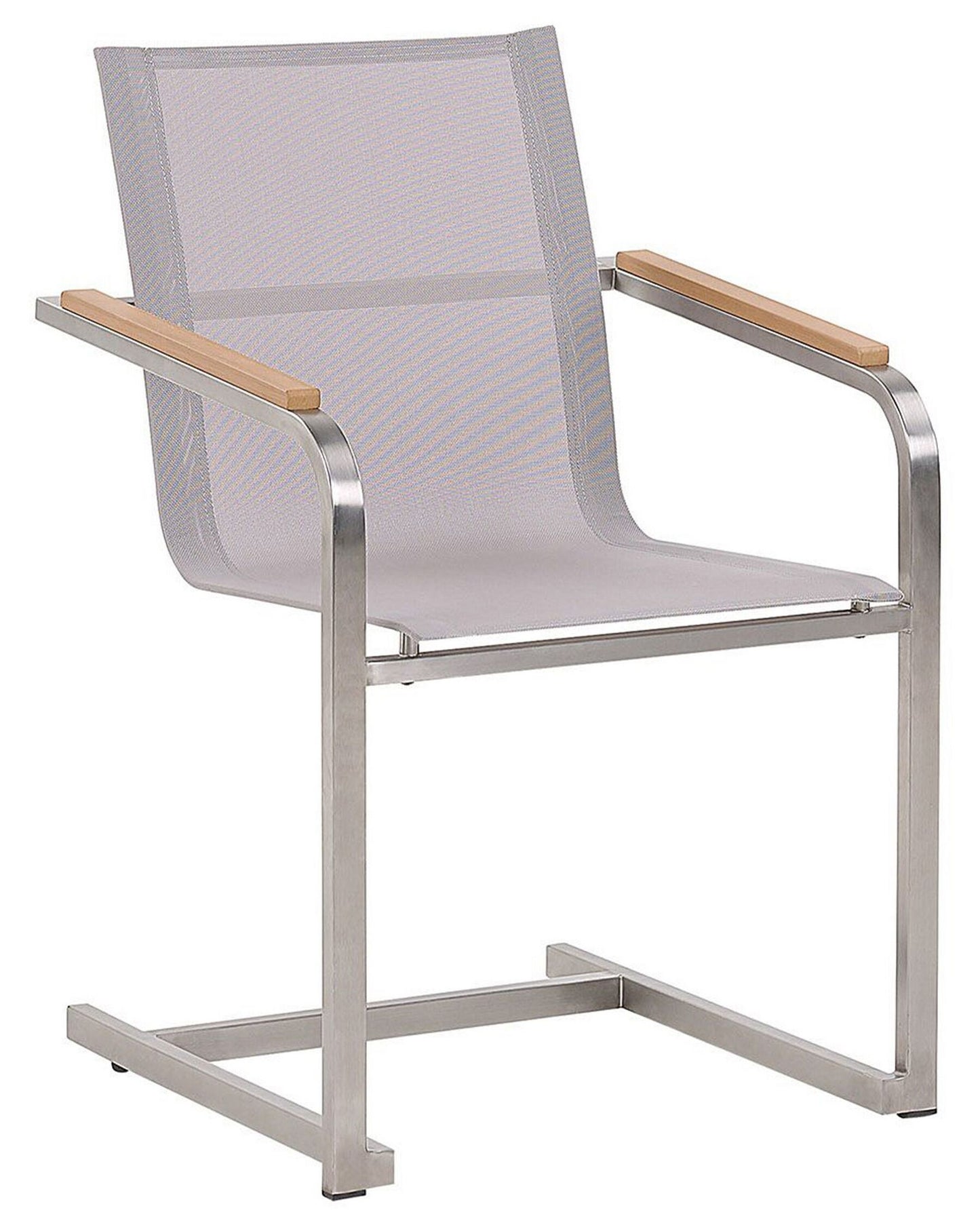 Set of 6 Garden Chairs COSOLETO Stainless Steel Beige
