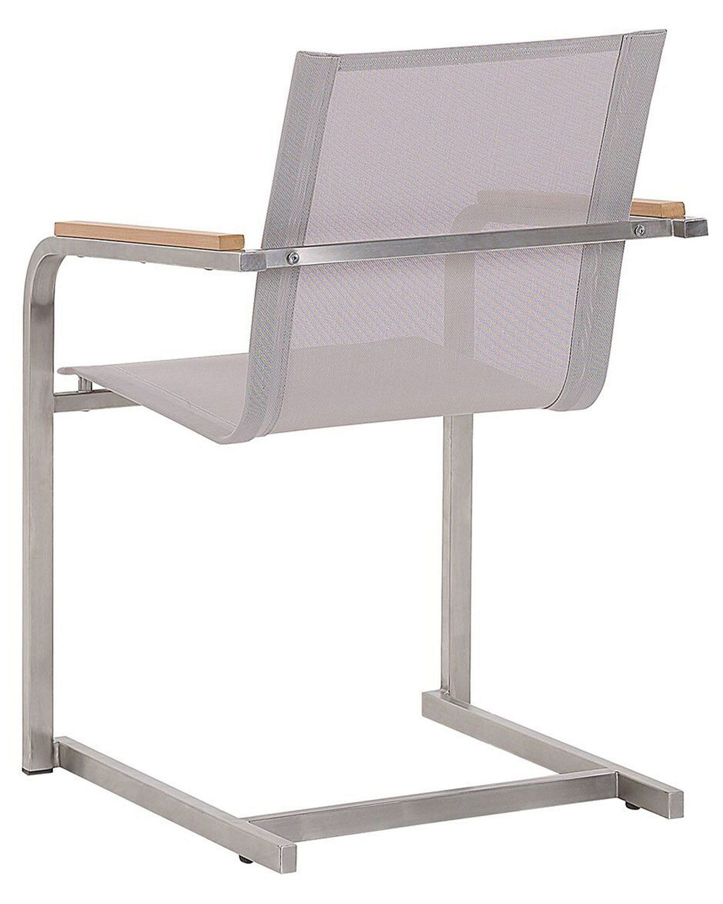 Set of 6 Garden Chairs COSOLETO Stainless Steel Beige