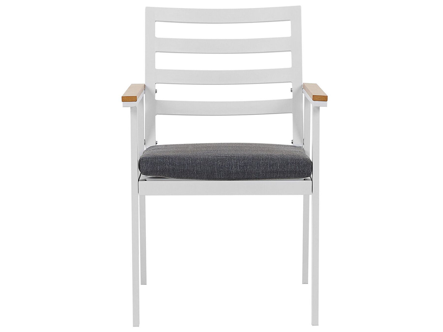 Garden Dining Set 4 Seater CAVOLI with Cushions Metal Grey