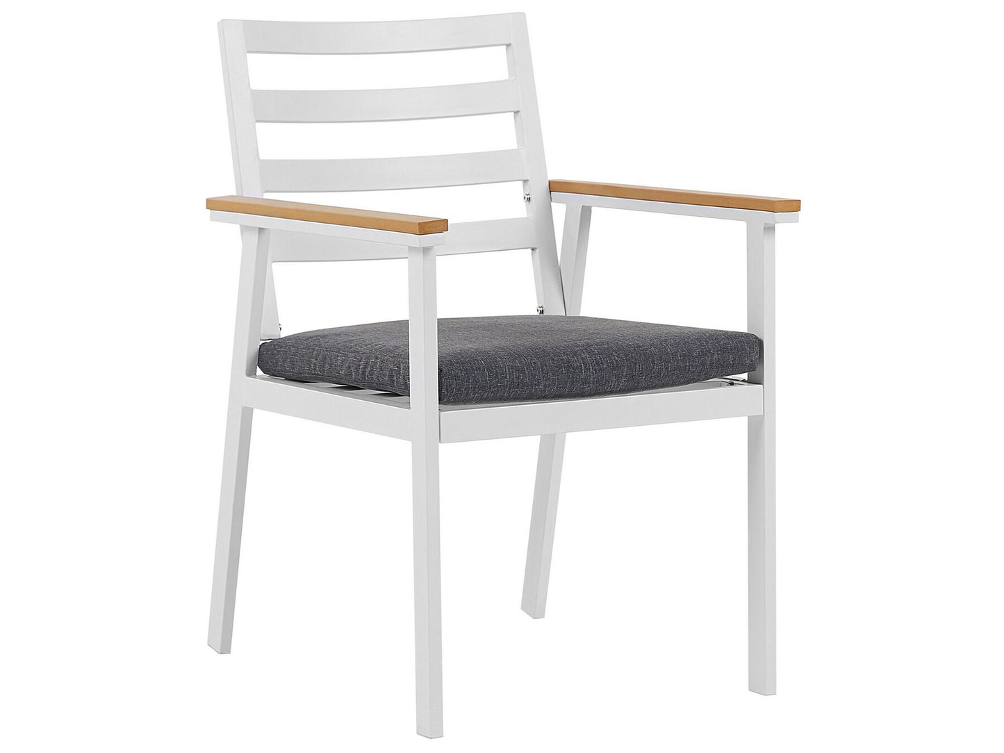 Garden Dining Set 4 Seater CAVOLI with Cushions Metal Grey