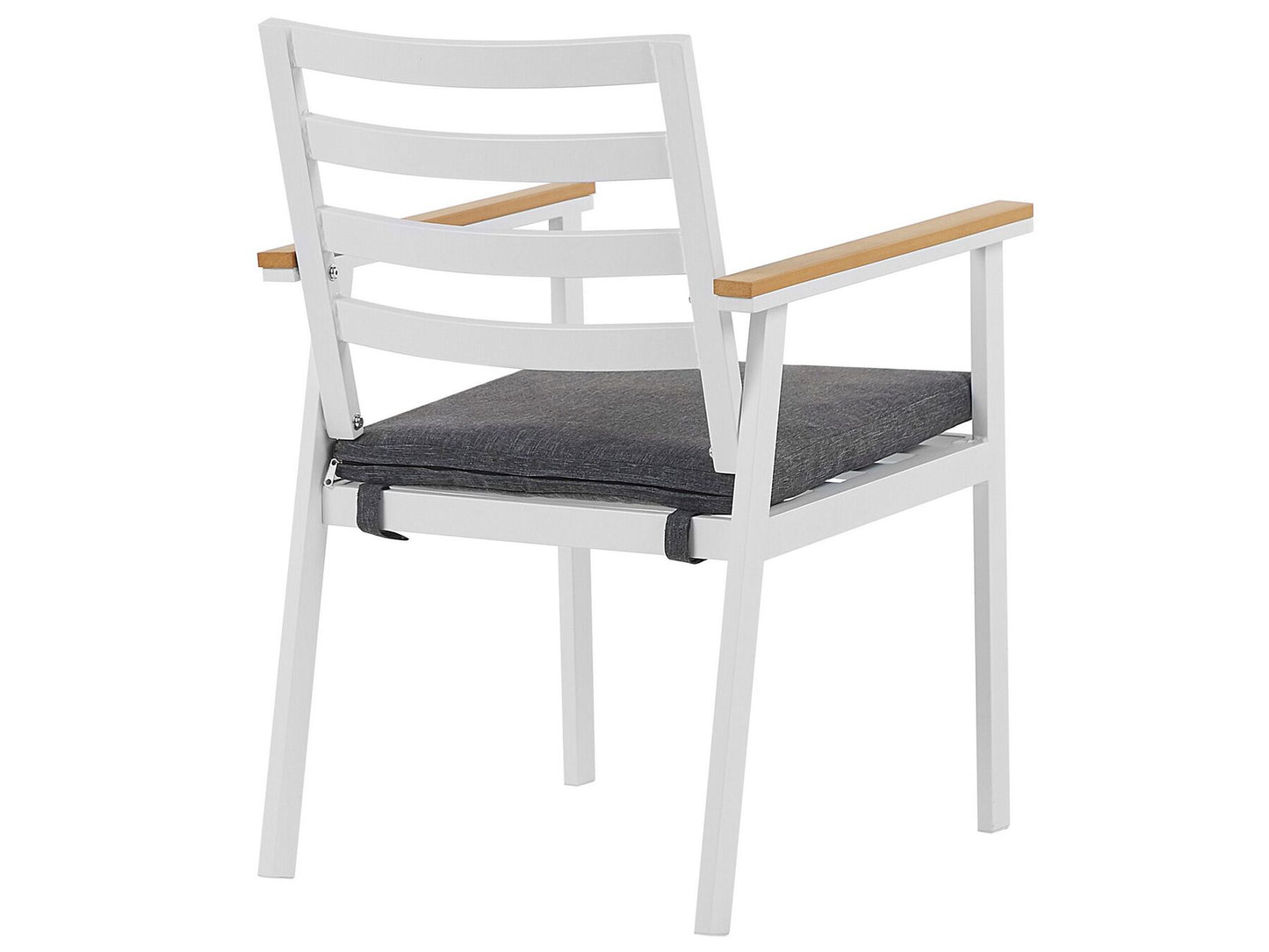 Garden Dining Set 4 Seater CAVOLI with Cushions Metal Grey