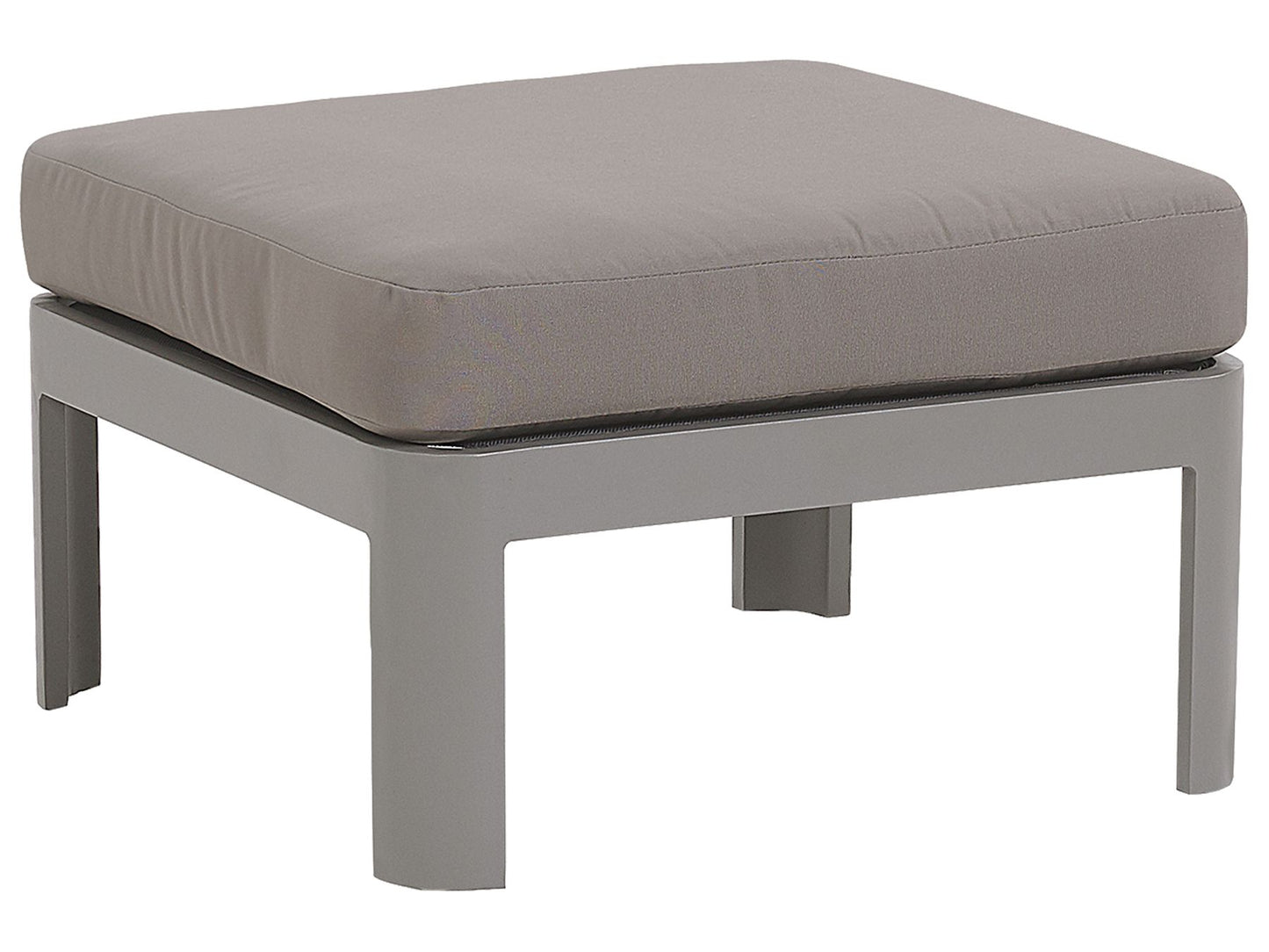 Garden Corner Sofa with Ottoman 5 Seater FERENTINO Modular Metal Grey
