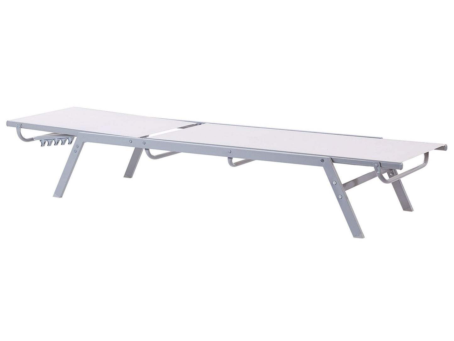 Steel Reclining Sun Lounger White NOLI