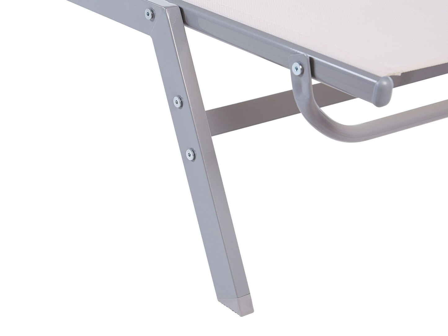 Steel Reclining Sun Lounger White NOLI