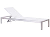 Aluminium Reclining Sun Lounger White