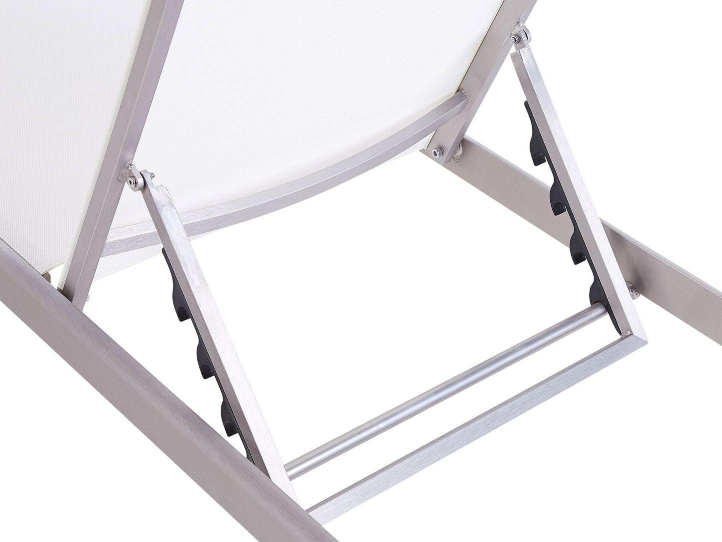 Aluminium Reclining Sun Lounger White FOSSATO