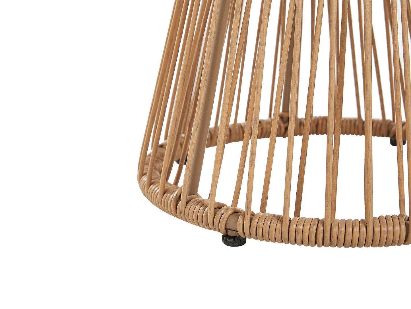 Bistro Set with Cushions TRESTINA PE Rattan Light Brown