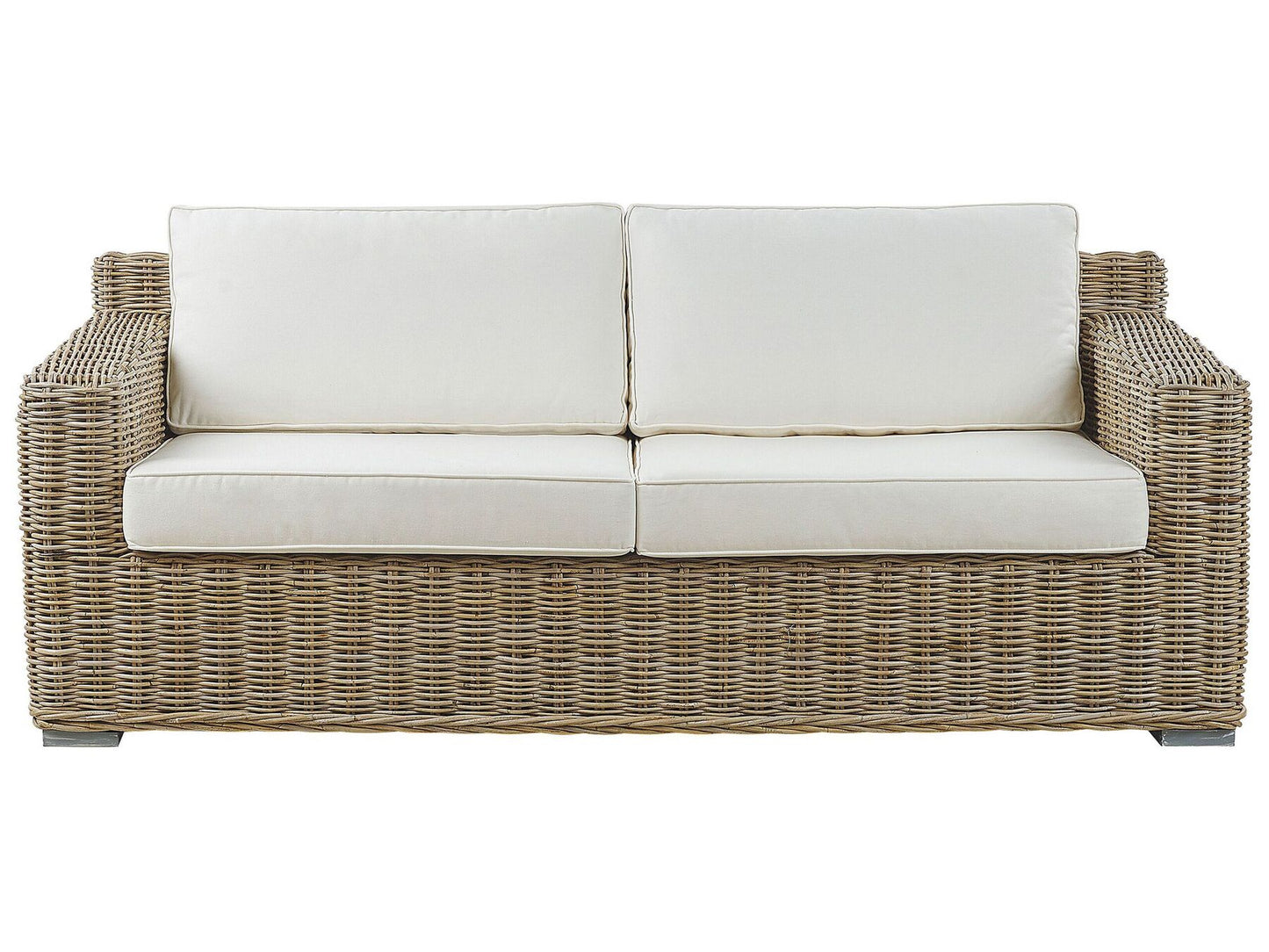 Garden Sofa 2 Seater ARDEA Rattan Light Brown