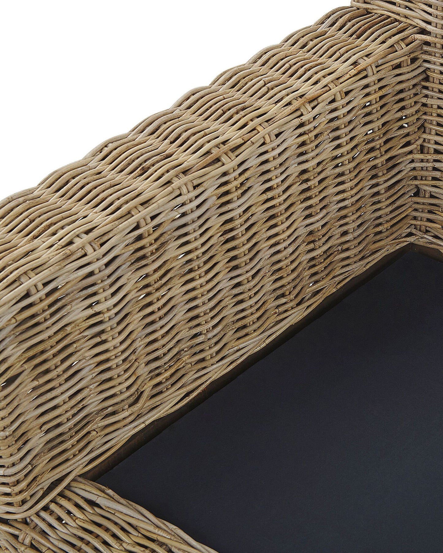 Set of 2 Garden Armchairs Rattan Light Brown