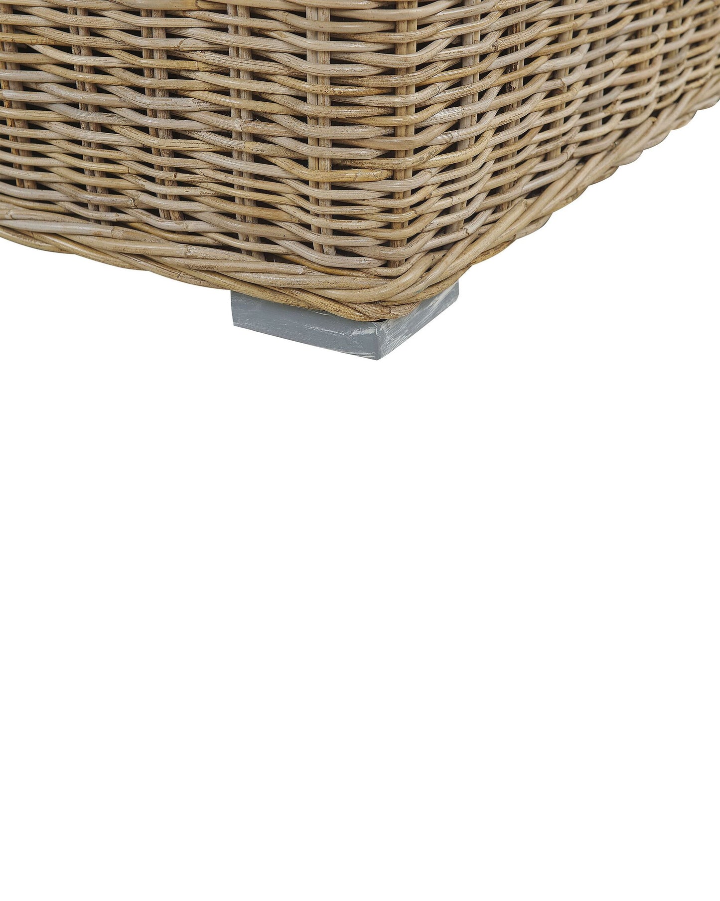 Set of 2 Garden Armchairs Rattan Light Brown