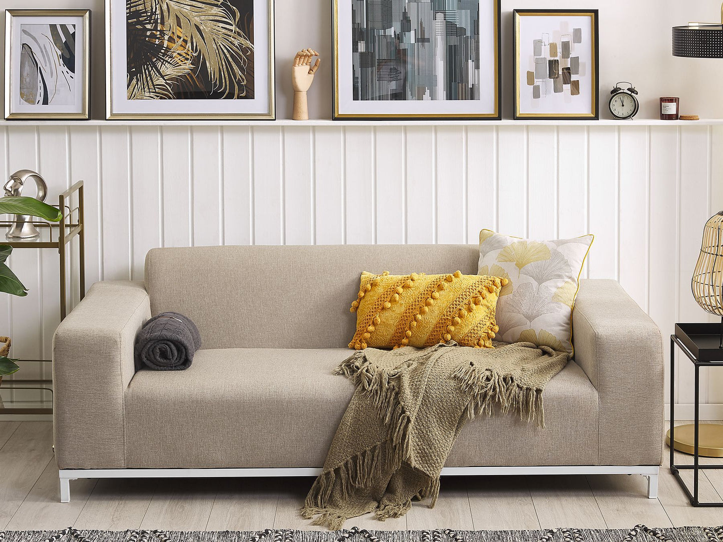 Garden Sofa Beige with White ROVIGO