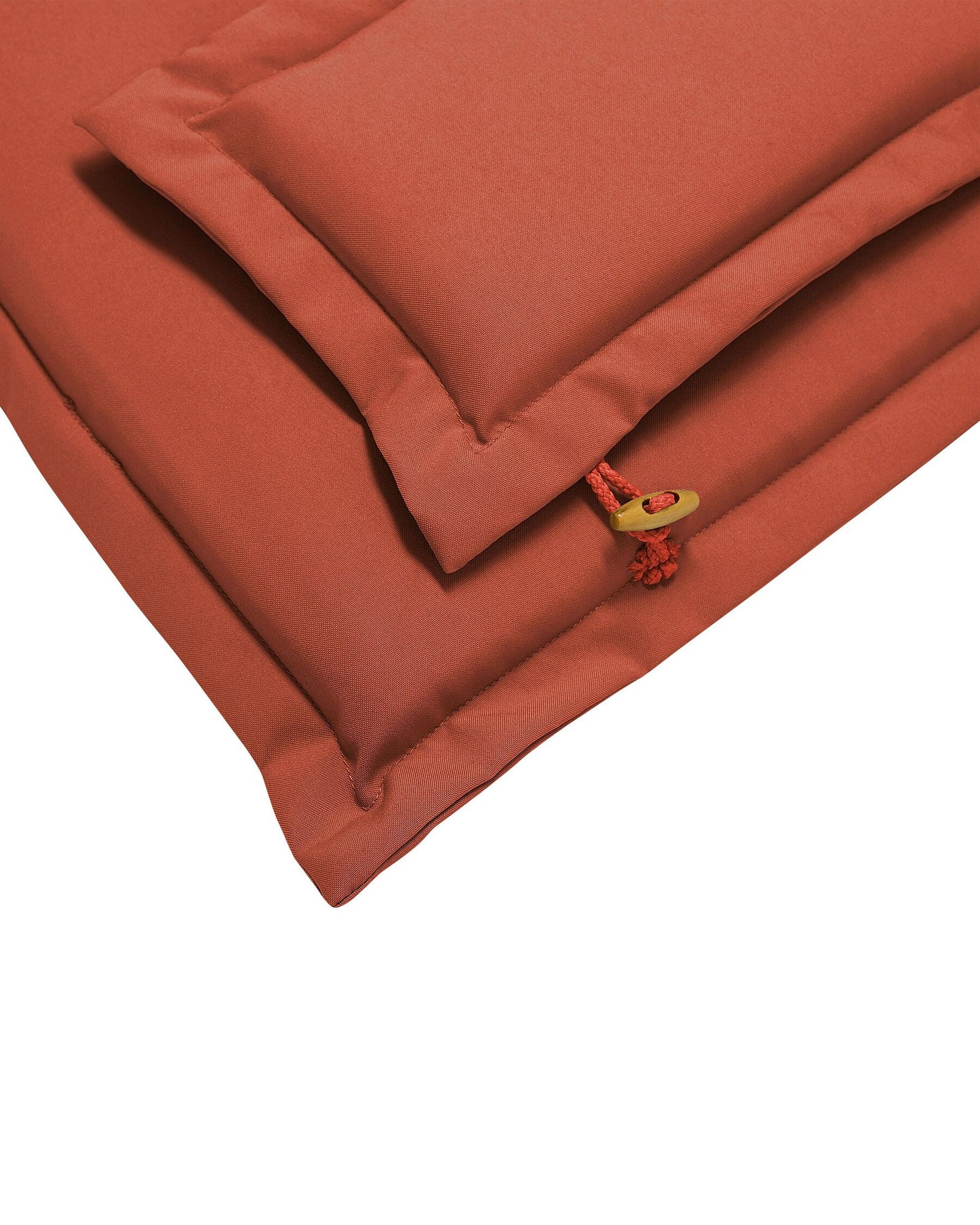 Set of 6 Garden Chairs with Cushions JAVA Acacia Wood Dark Red
