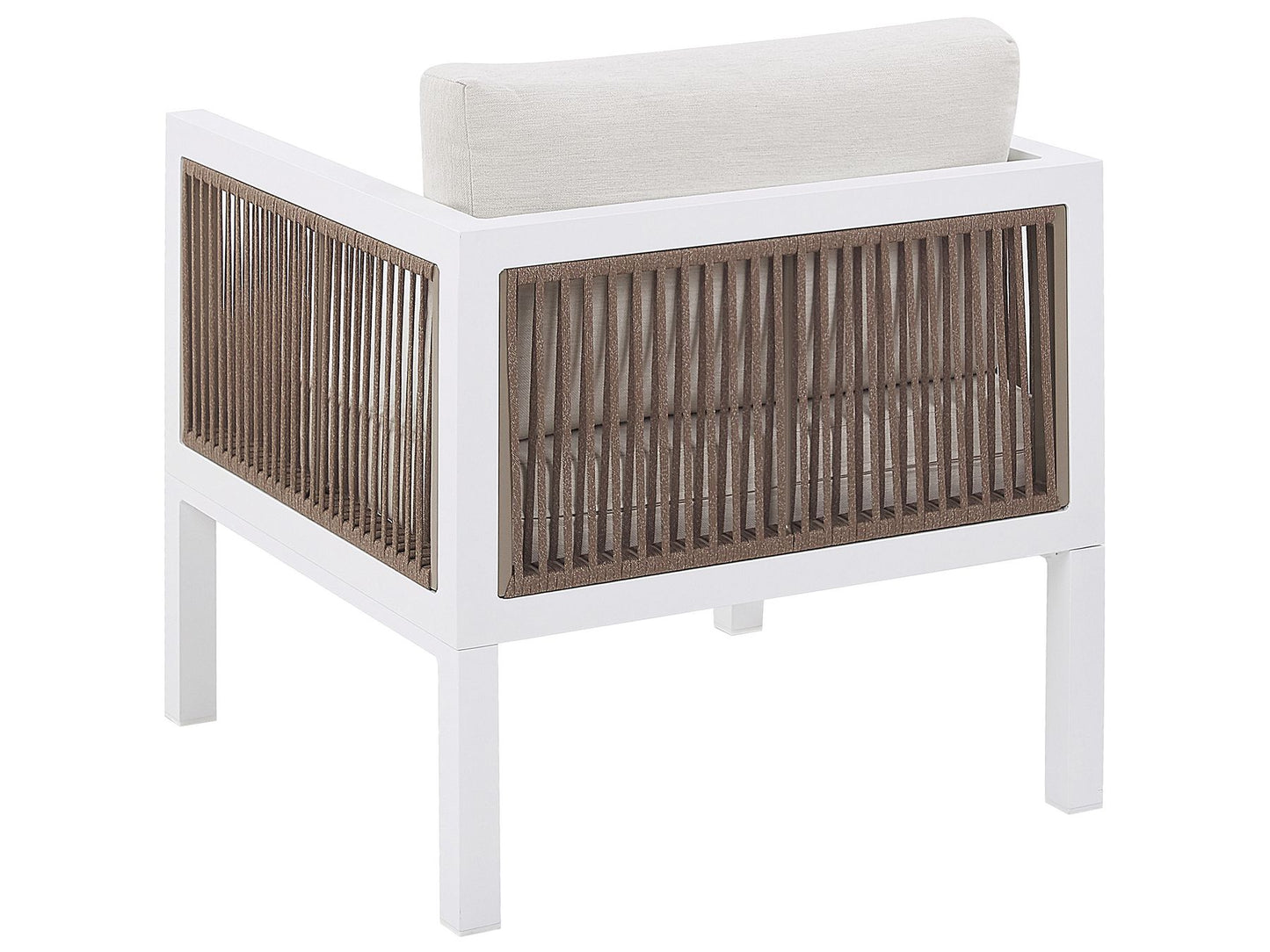 Garden Lounge Set with Table 5 Seater BORELLO Metal White