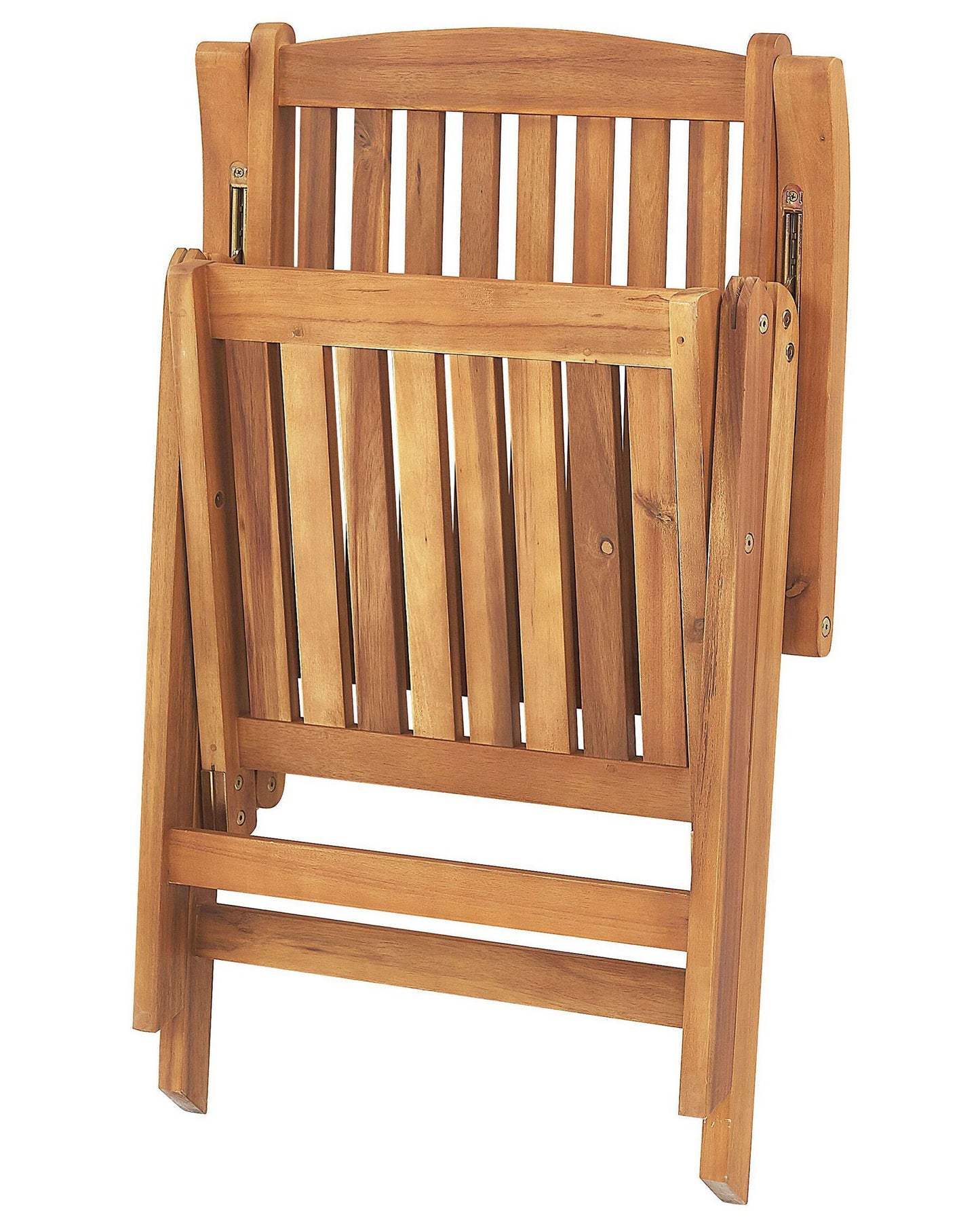 Set of 2 Garden Chairs with Cushions JAVA Acacia Wood Blue