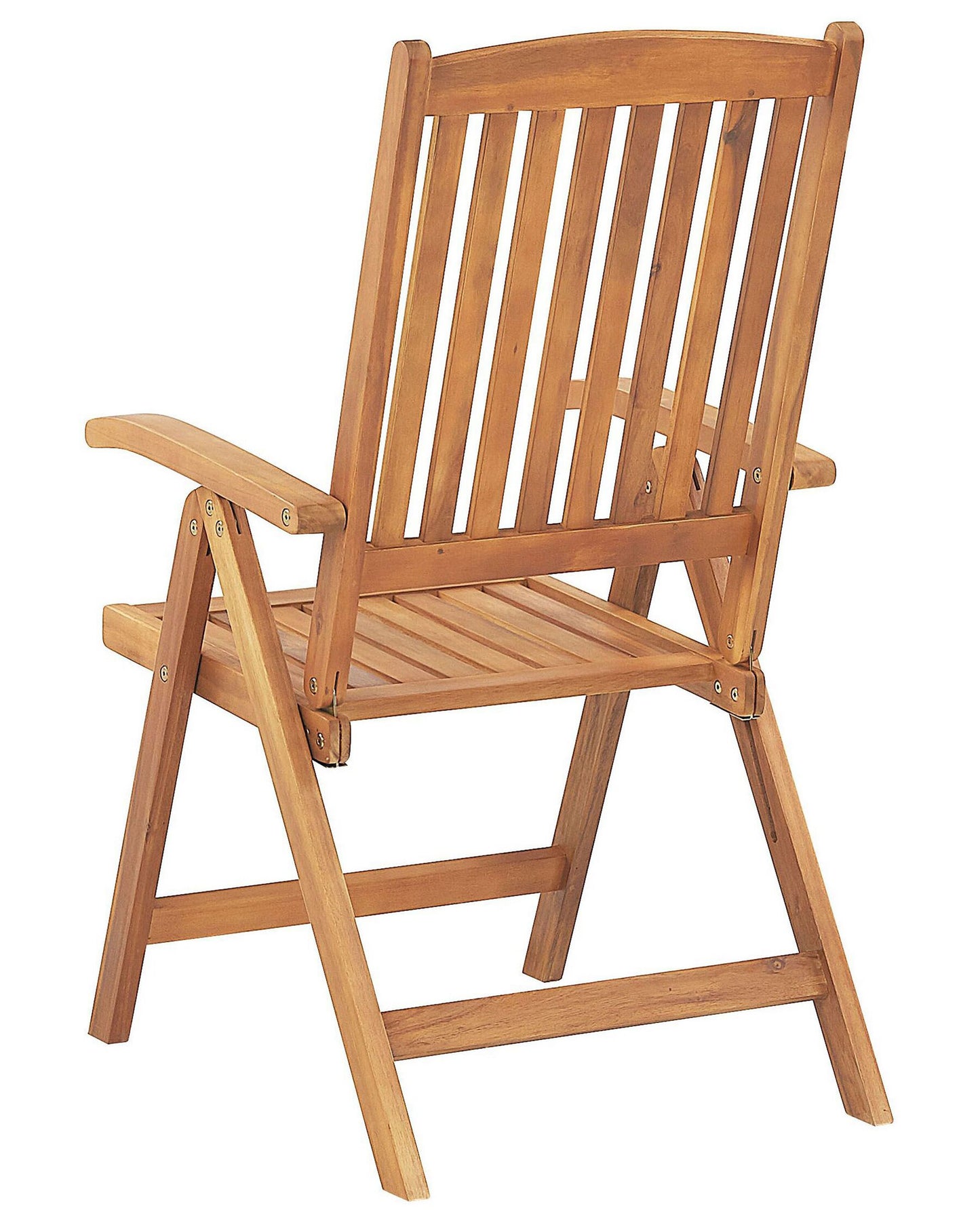 Set of 2 Garden Chairs with Cushions JAVA Acacia Wood Dark Red