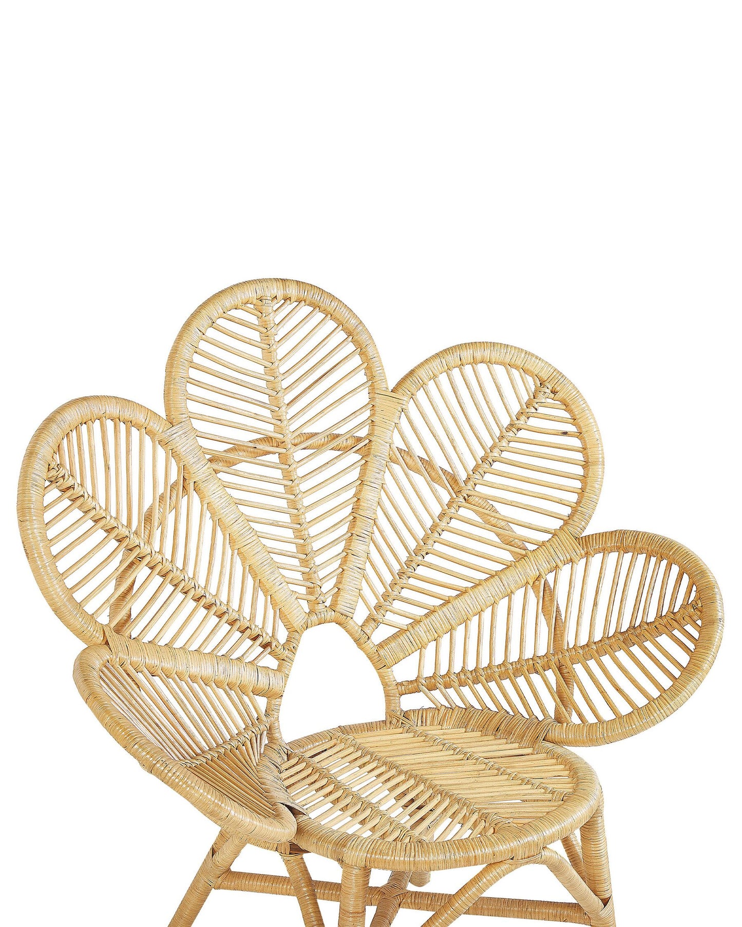 Set of 2 Peacock Chairs FLORENTINE Rattan Natural
