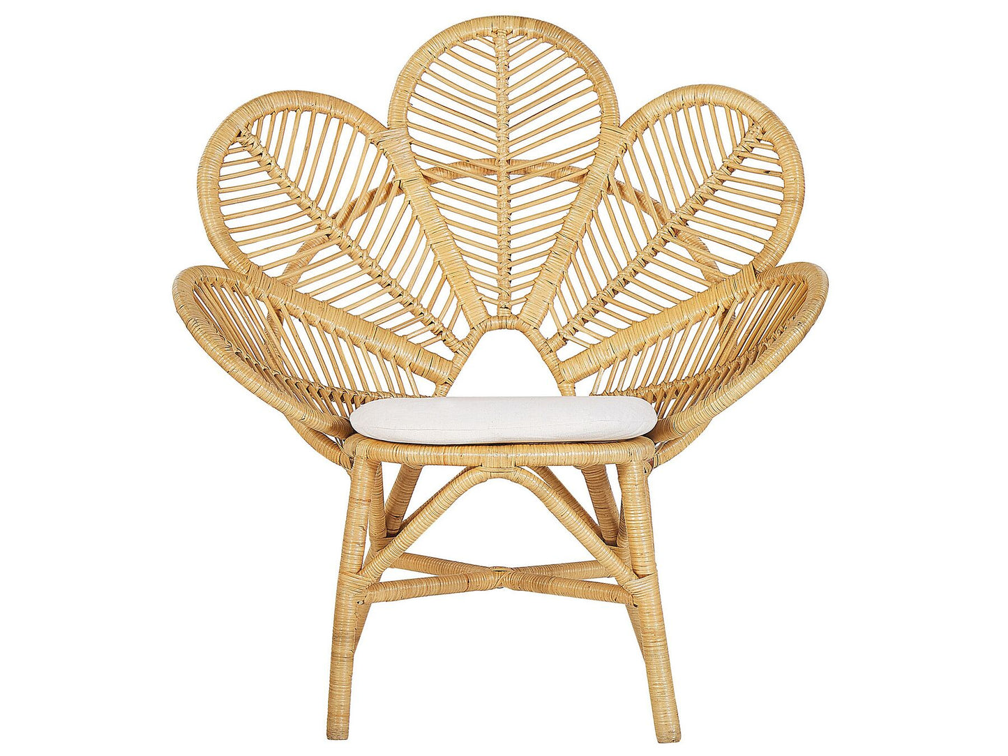 Bistro Set with Cushions FLORENTINE / LIMNI Rattan Beige