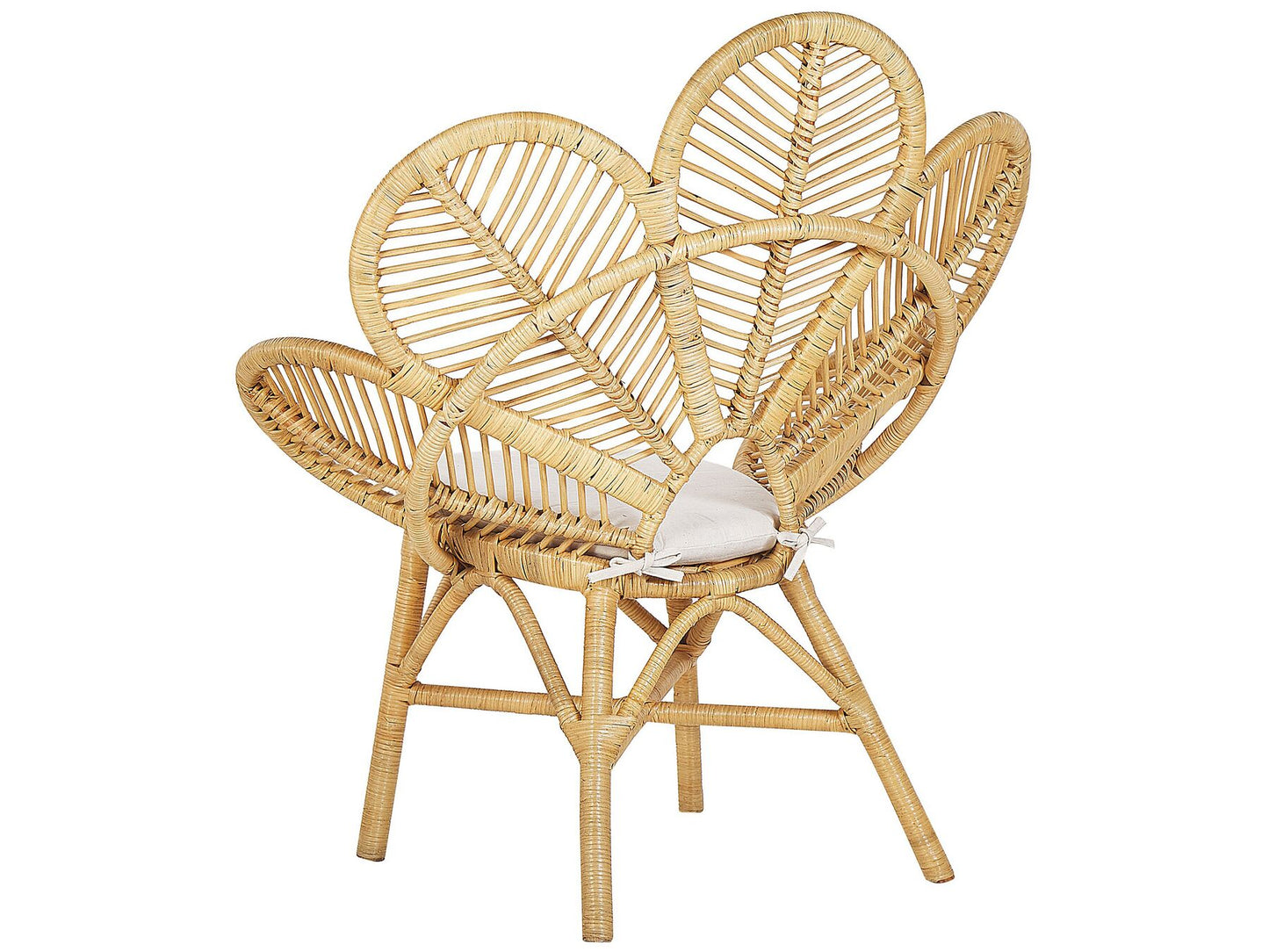Bistro Set with Cushions FLORENTINE / LIMNI Rattan Beige