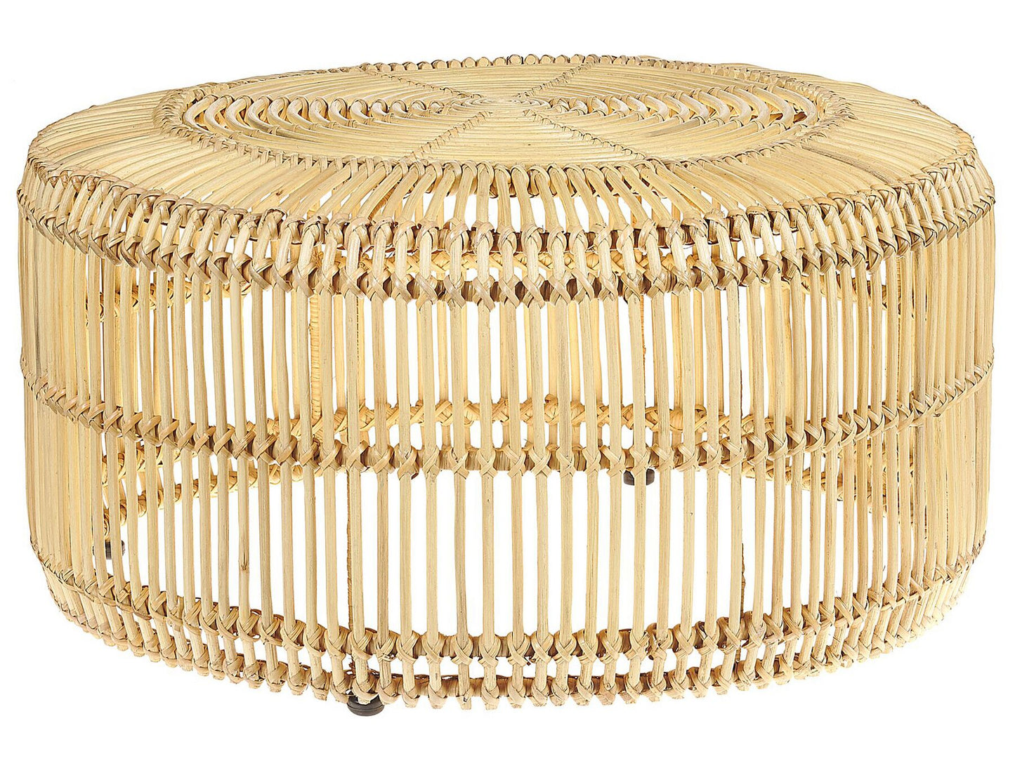 Bistro Set with Cushions FLORENTINE / LIMNI Rattan Beige