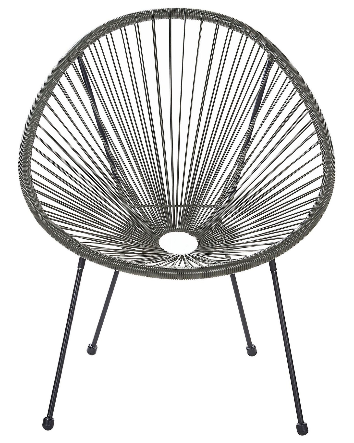Garden Chair ACAPULCO II PE Rattan Dark Grey