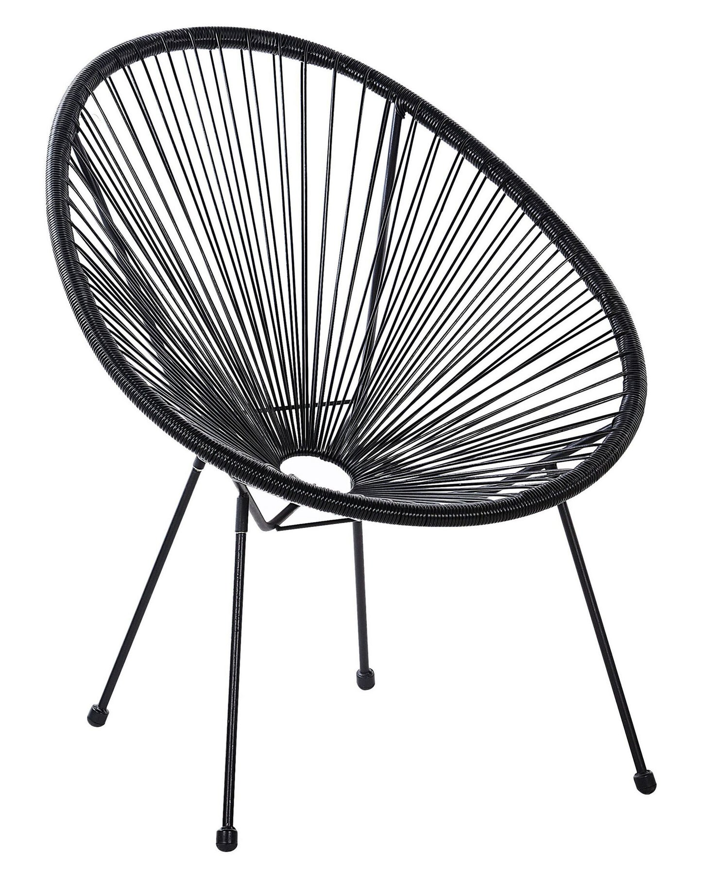 Garden Chair ACAPULCO II PE Rattan Black