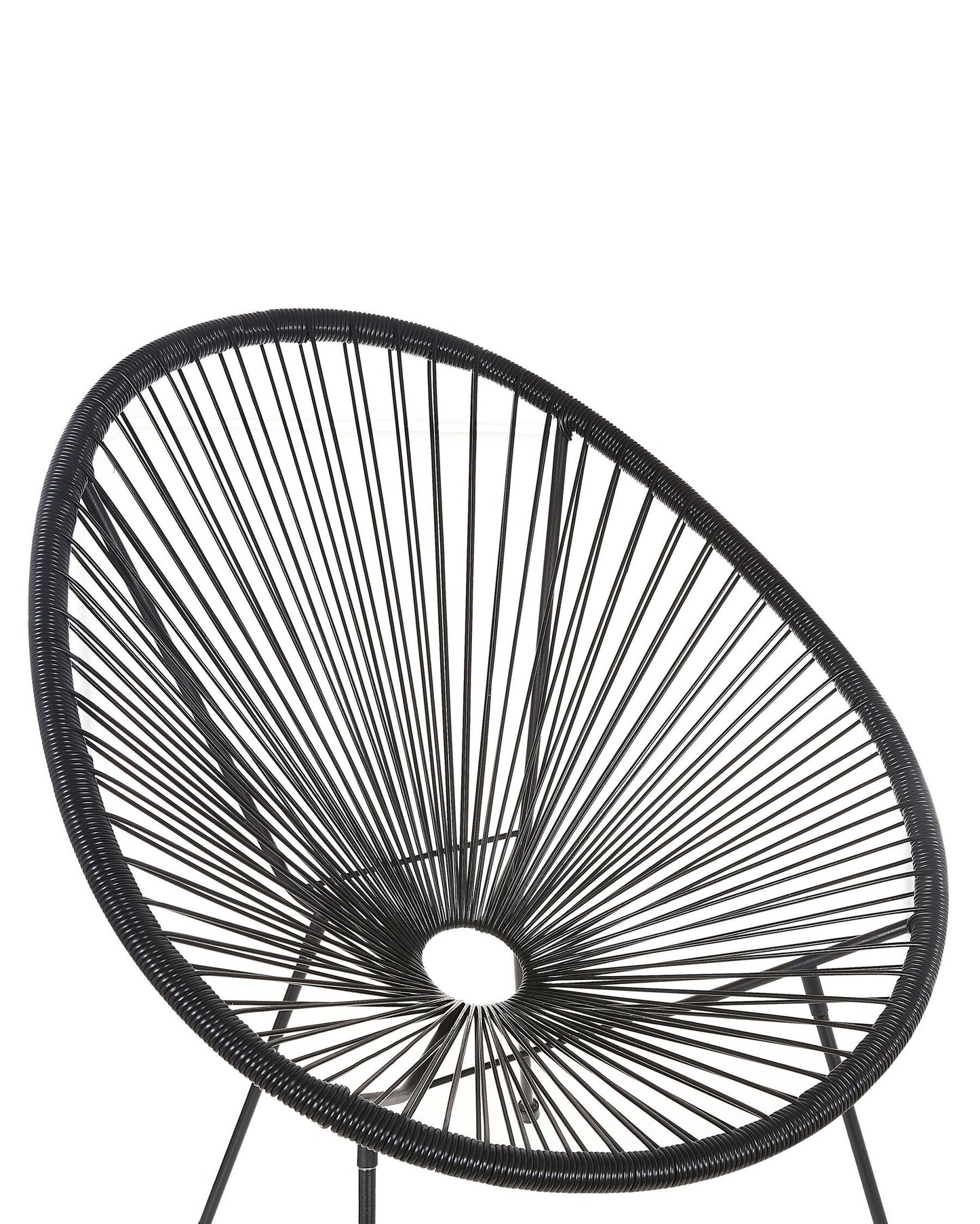 Garden Chair ACAPULCO II PE Rattan Black