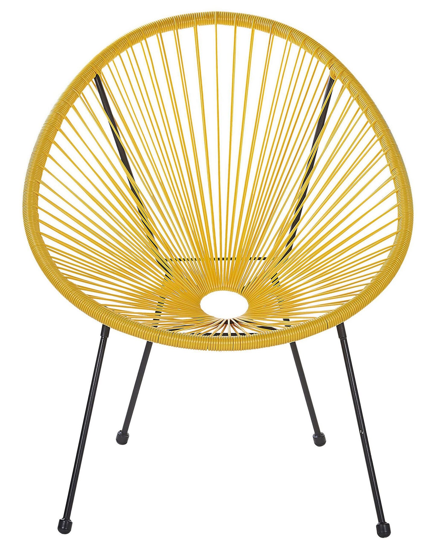 Set of 2 Garden Chairs ACAPULCO II PE Rattan Yellow